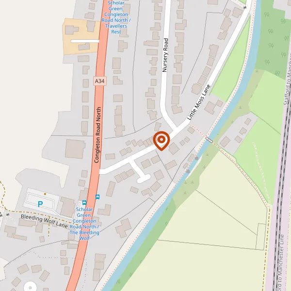 Map showing approximate location: Plot 3, Little Moss Lane, Scholar Green, ST7 3BL