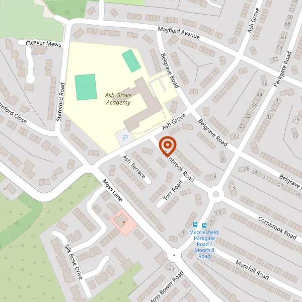 Map showing approximate location: 56, Cornbrook Road, Macclesfield, SK11 7TJ