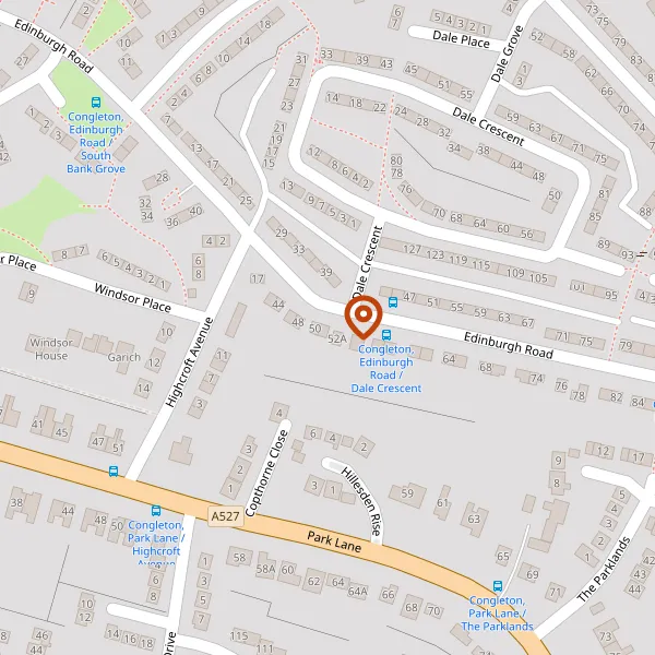 Map showing approximate location: 52, Edinburgh Road, Congleton, Cw12 3Eu