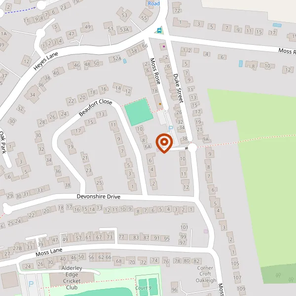 Map showing approximate location: 6, Beaufort Close, Alderley Edge, SK9 7HU