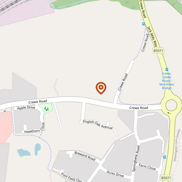 Map showing approximate location: 353A, Crewe Road, Shavington, Cheshire, CW2 5AD