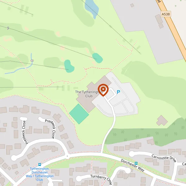 Map showing approximate location: The Tytherington Club, Dorchester Way, Macclesfield, Cheshire, SK10 2LQ