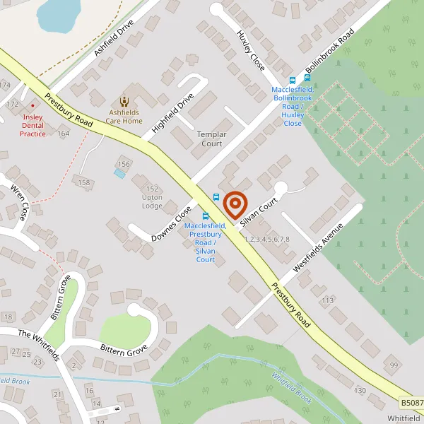 Map showing approximate location: 148, Prestbury Road, Macclesfield, Cheshire, SK10 3BR