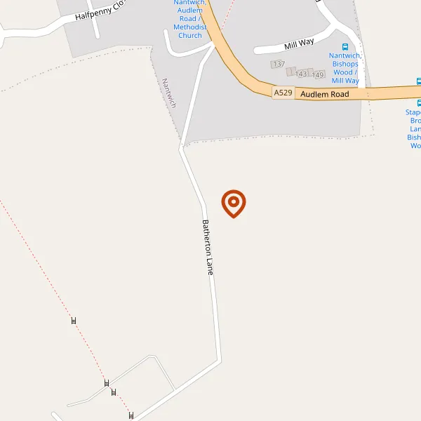 Map showing approximate location: New Dairy House Farm, Batherton Lane, Nantwich, CW5 7QH