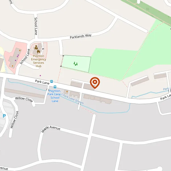 Map showing approximate location: 217, Park Lane, Poynton, Stockport, Cheshire, SK12 1RH