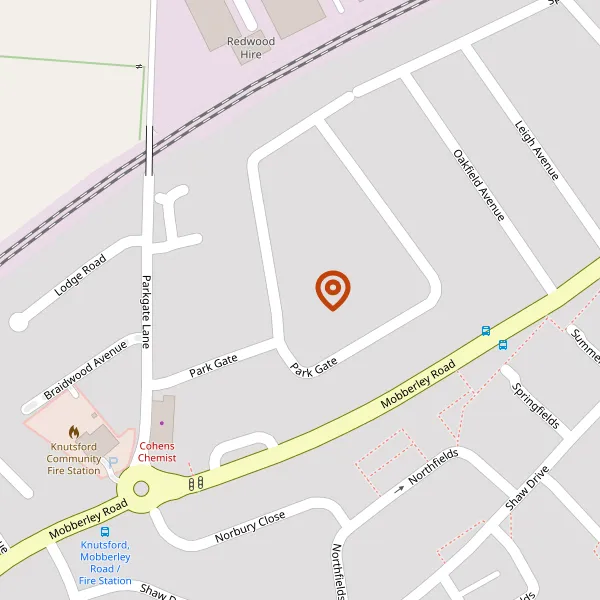 Map showing approximate location: 50, Parkgate, Knutsford, WA16 8HF