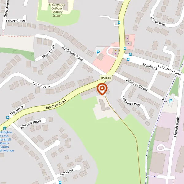 Map showing approximate location: 36, Henshall Road, Bollington, Macclesfield, SK10 5HX