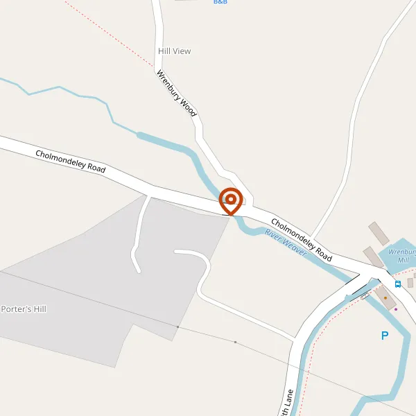 Map showing approximate location: 1, Porters Hill, Cholmondeley Road, Wrenbury, CW5 8HG