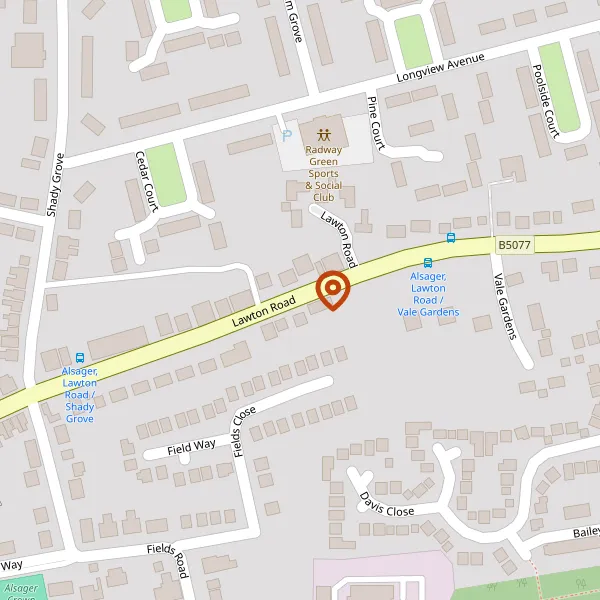 Map showing approximate location: Caradon Bathrooms Ltd, Lawton Road, Alsager, Stoke-On-Trent, Cheshire, ST7 2FD