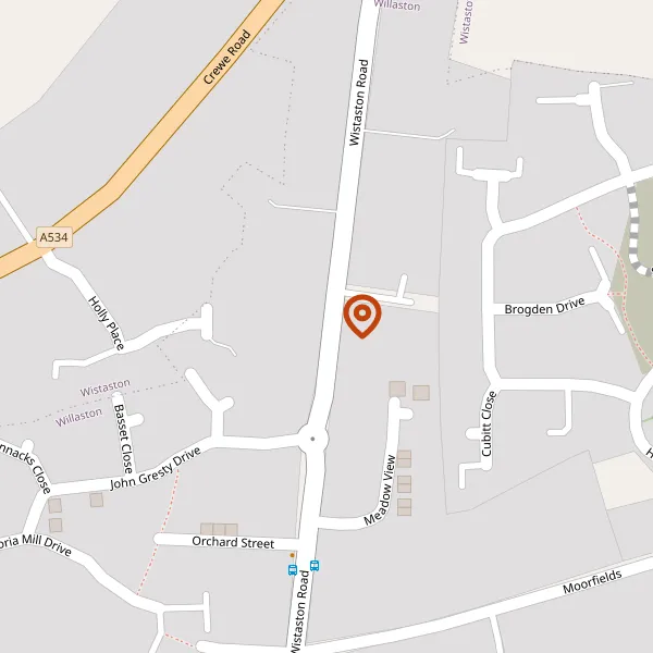 Map showing approximate location: The Barn Brookbank, Newcastle Road, Willaston, CW5 7EJ