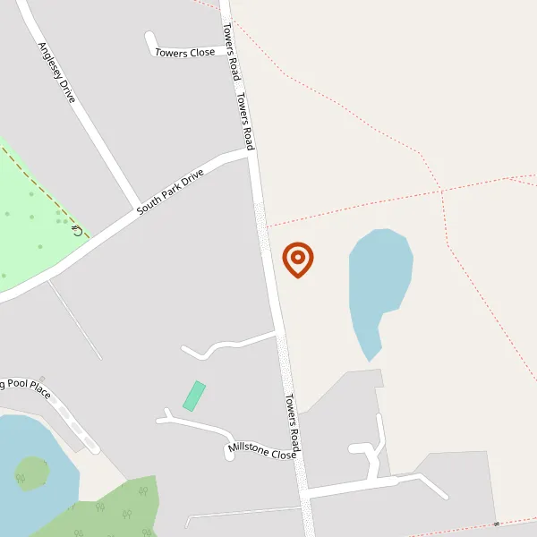 Map showing approximate location: Domek, 48, Towers Road, Poynton, Stockport, Cheshire, SK12 1DE