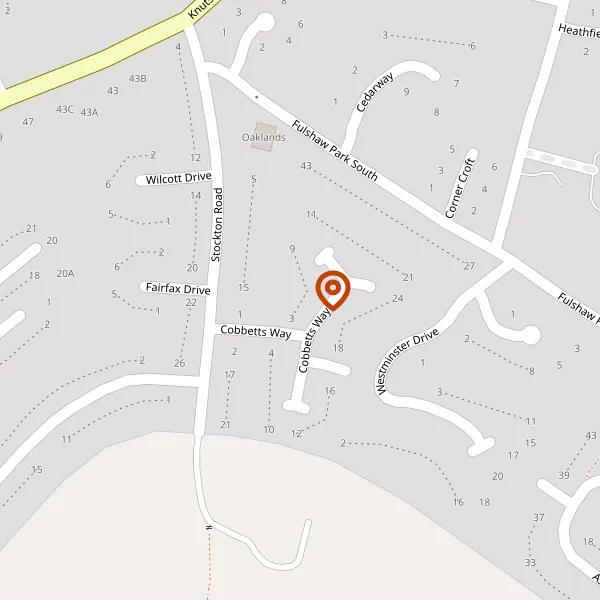 Map showing approximate location: 24, Cobbetts Way, Wilmslow, SK9 6HN