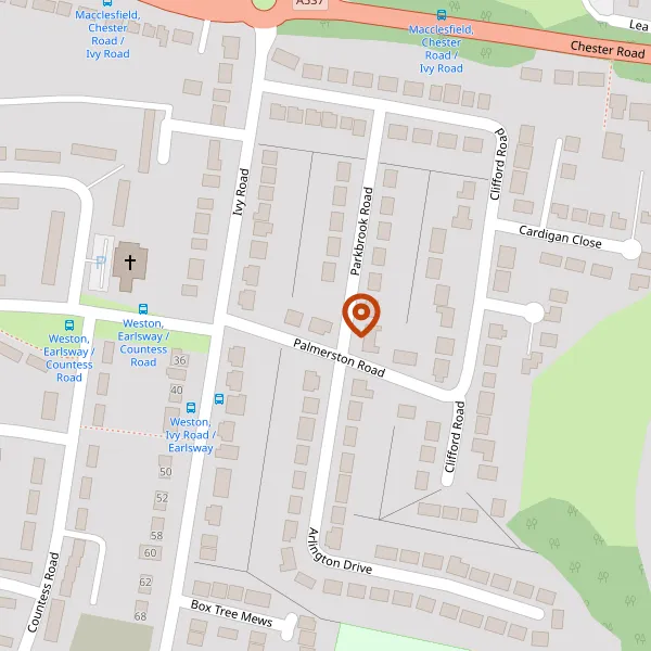 Map showing approximate location: 4, Palmerston Road, Macclesfield, Cheshire, SK11 8QJ