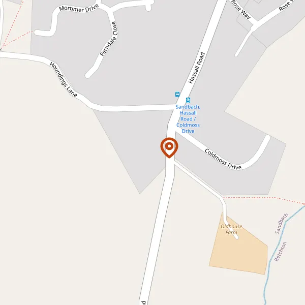 Map showing approximate location: 112, Hassall Road, Sandbach, Cheshire, CW11 4HL