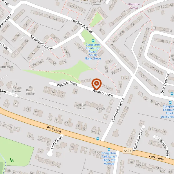 Map showing approximate location: 10, Windsor Place, Congleton, CW12 3ET