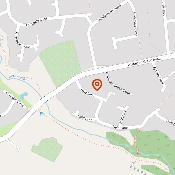 Map showing approximate location: 3, Field Lane, Wistaston, CW2 8ST