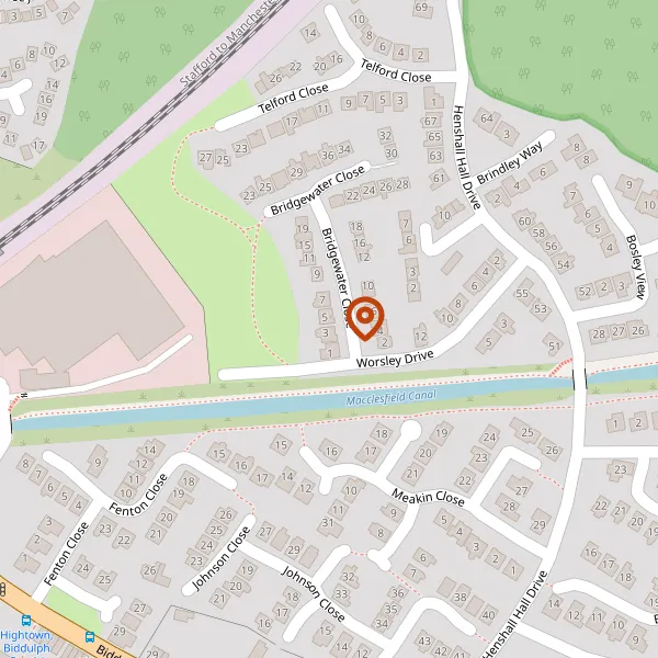 Map showing approximate location: 3, Bridgewater Close, Congleton, Cw12 3Ts