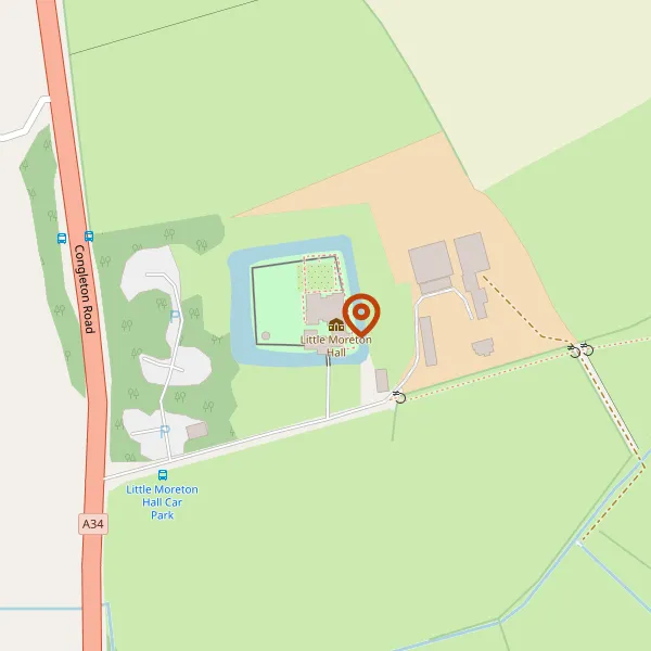 Map showing approximate location: Little Moreton Hall, Newcastle Road, Moreton, Cheshire, CW12 4SD