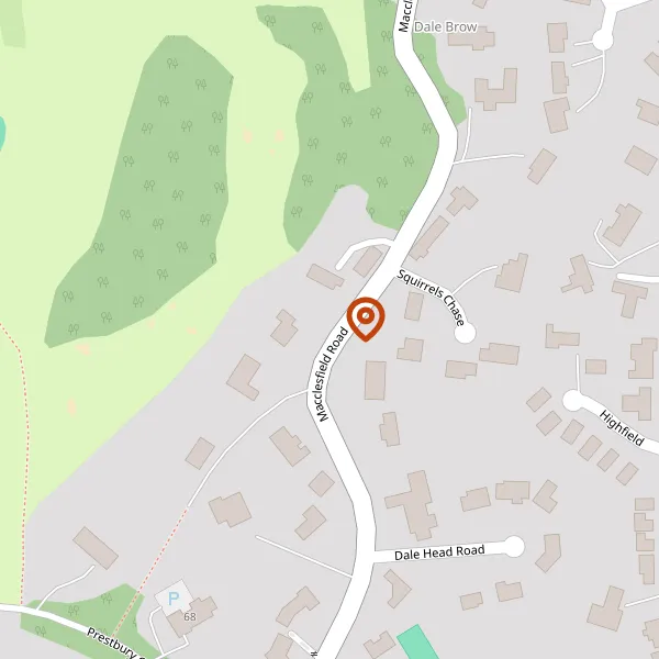 Map showing approximate location: Dale House, 48, Macclesfield Road, Prestbury, SK10 4BH