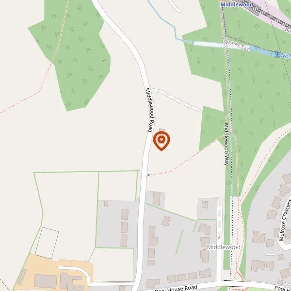 Map showing approximate location: Corner Cottage, Middlewood Road, Poynton, Sk12 1Tu