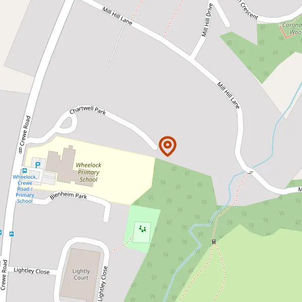 Map showing approximate location: 33, Chartwell Park, Sandbach, CW11 4ZP