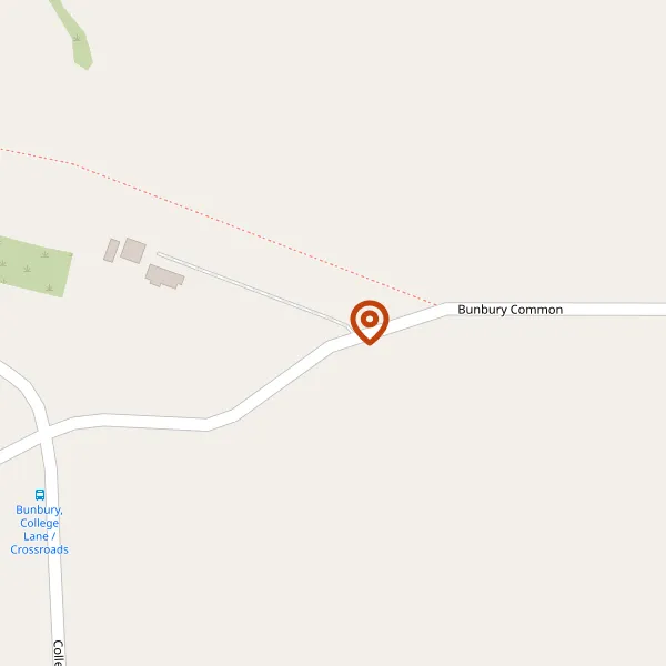 Map showing approximate location: Holly Cottage, Bunbury Common Road, Bunbury, Tarporley, Cheshire, CW6 9QD