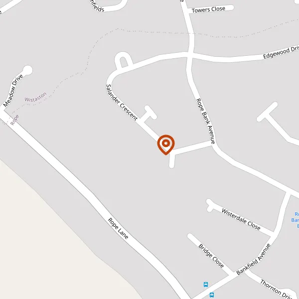 Map showing approximate location: 38, Salander Crescent, Wistaston, CW2 6SA