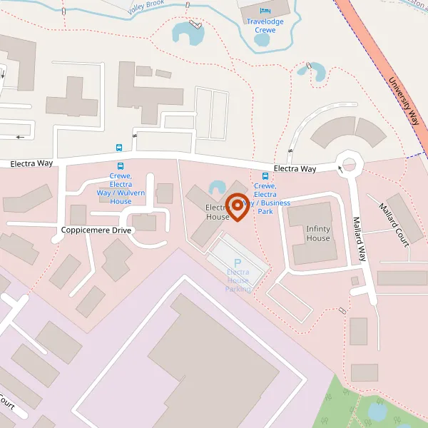 Map showing approximate location: Electra House, Electra Way, Crewe, Cheshire, CW1 6GL