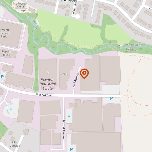 Map showing approximate location: Unit A, Third Avenue, Poynton Industrial Estate, Poynton, Cheshire, SK12 1YL