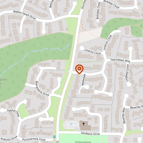 Map showing approximate location: Bluebell Lane To Dorchester Way Footpath, Macclesfield