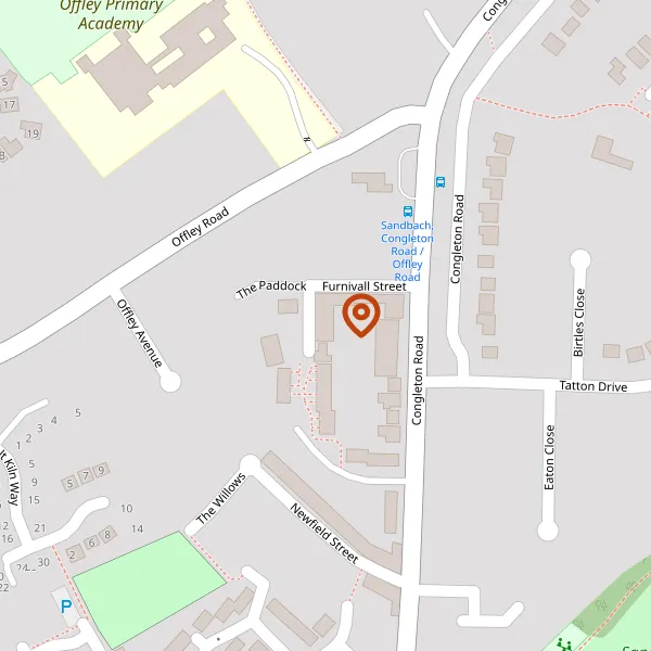 Map showing approximate location: 24, Furnival Street, Sandbach, CW11 1DJ