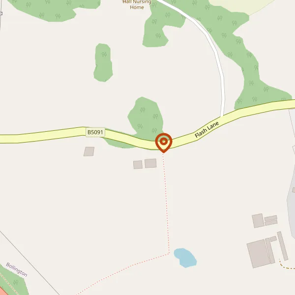 Map showing approximate location: The Coach House, 1, Flash Lane, Bollington, SK10 5AQ