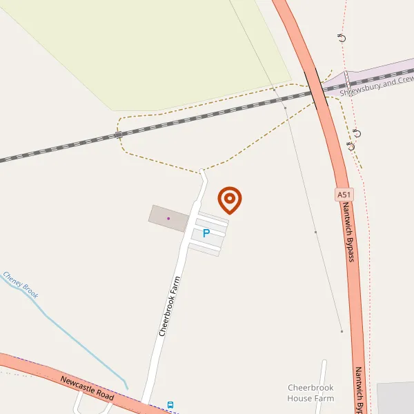 Map showing approximate location: U Storeall Ltd, Cheerbrook Farm, Newcastle Road, Willaston, CW5 7EL