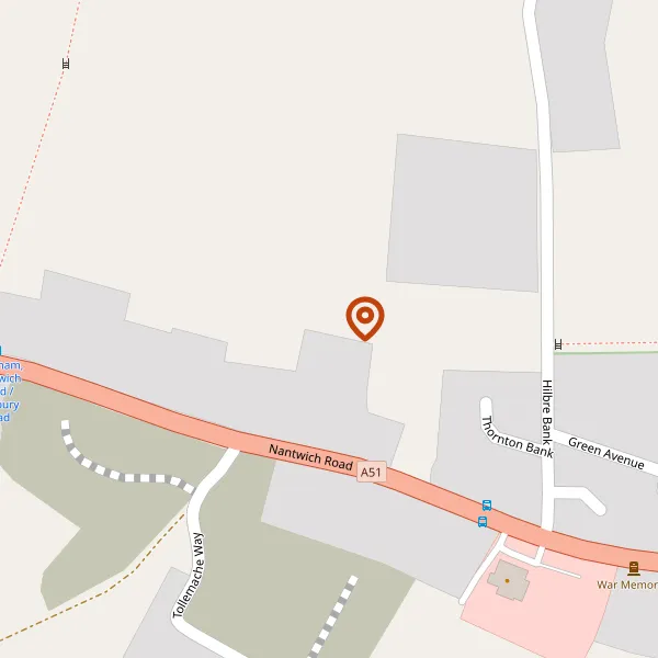 Map showing approximate location: 1, The Hamptons, Chester Road, Alpraham, CW6 9QF