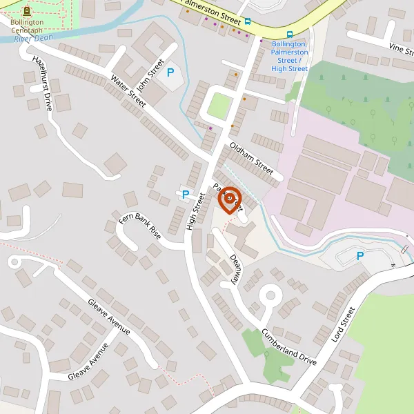 Map showing approximate location: 50, High Street, Bollington, SK10 5PF