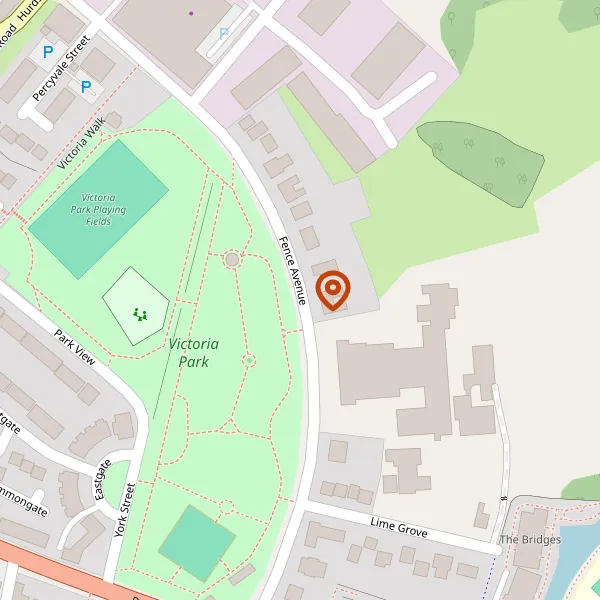 Map showing approximate location: Land At, Fence Avenue, Macclesfield, Cheshire East