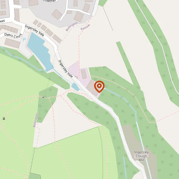 Map showing approximate location: Rainow Mill House, Ingersley Vale, Bollington, Northwich, Cheshire, SK10 5BP