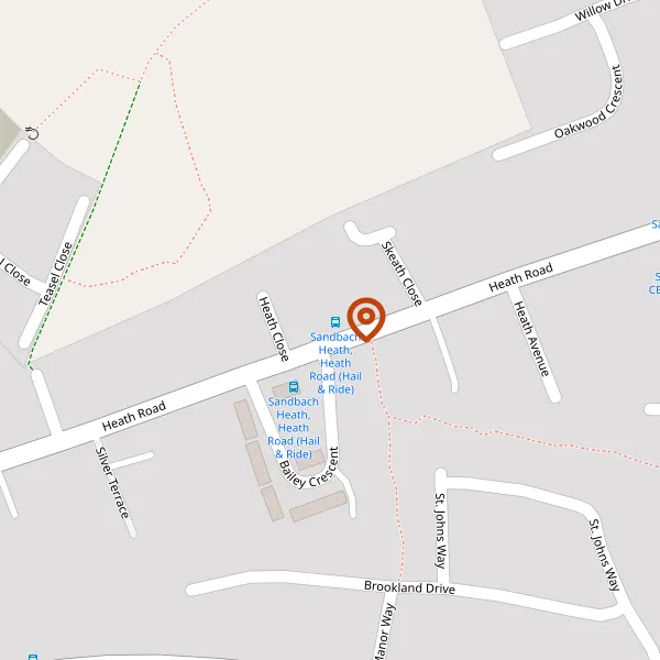 Map showing approximate location: 145, Heath Road, Sandbach, CW11 2LE