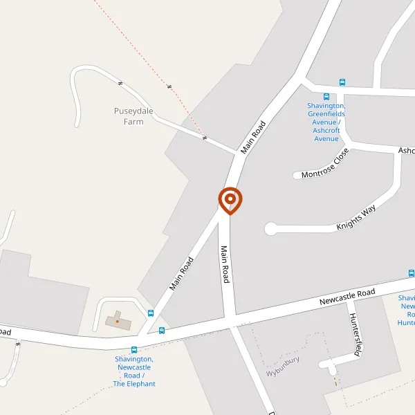 Map showing approximate location: 21, Main Road, Shavington, CW2 5DY