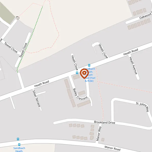 Map showing approximate location: 92, Heath Road, Sandbach, Cheshire, CW11 2JY