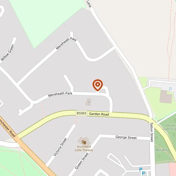 Map showing approximate location: 24, Mereheath Park, Knutsford, Knutsford, Cheshire, WA16 6AU