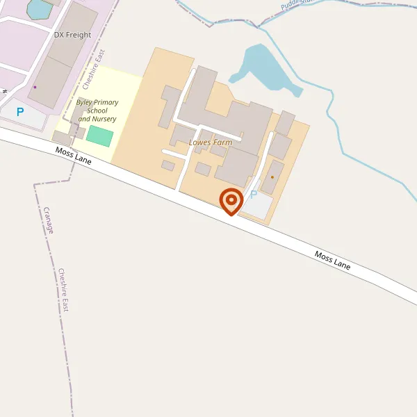 Map showing approximate location: The Bungalow, Moss Lane, Cranage, CW10 9NG