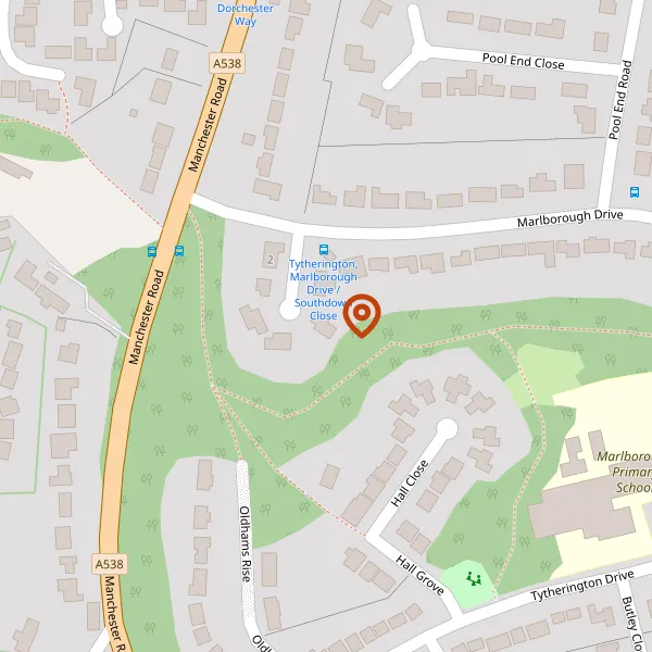 Map showing approximate location: 3, Southdown Close, Macclesfield, Cheshire, Sk10 2Ju