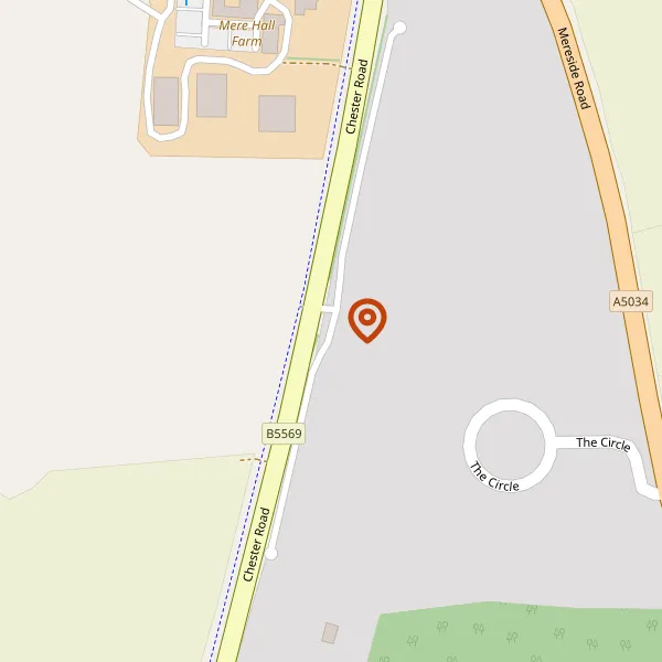 Map showing approximate location: Former BP Filling Station Adjacent To Ab, Tabley Mere Filling Station, Chester Road, Knutsford, Tabley Superior Mere, WA16 0PP