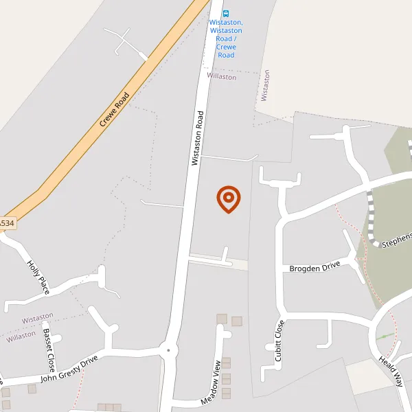 Map showing approximate location: 144A, Wistaston Road, Willaston, CW5 6QT