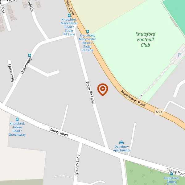 Map showing approximate location: 3, Sugar Pit Lane, Knutsford, Knutsford, Cheshire, WA16 0NH