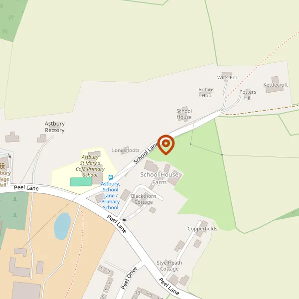 Map showing approximate location: The Old Barn, School Lane, Astbury, CW12 4RG