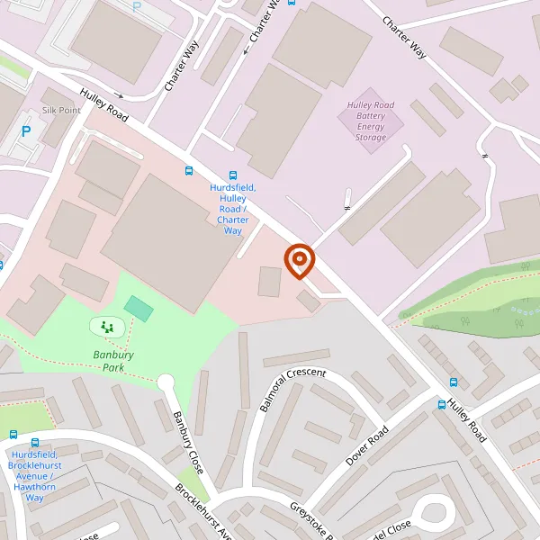 Map showing approximate location: Rinus Roofing, Hurdsfield Industrial Estate, Hulley Road, Macclesfield, SK10 2LP