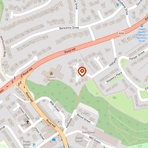 Map showing approximate location: 7, Hillfields Close, Congleton, CW12 1NW