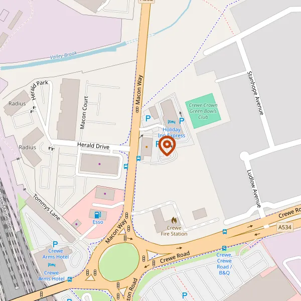 Map showing approximate location: Mcdonalds Restaurants Limited, Macon Way, Crewe, Cheshire, CW1 6DR